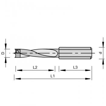 Stehle 3195  2032 Dübelbohrer-ohne Rückenführung Zeichnung